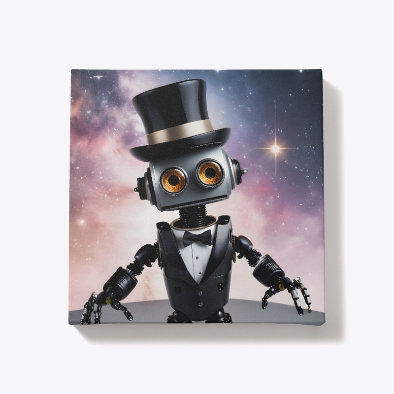 A robot with a top hat