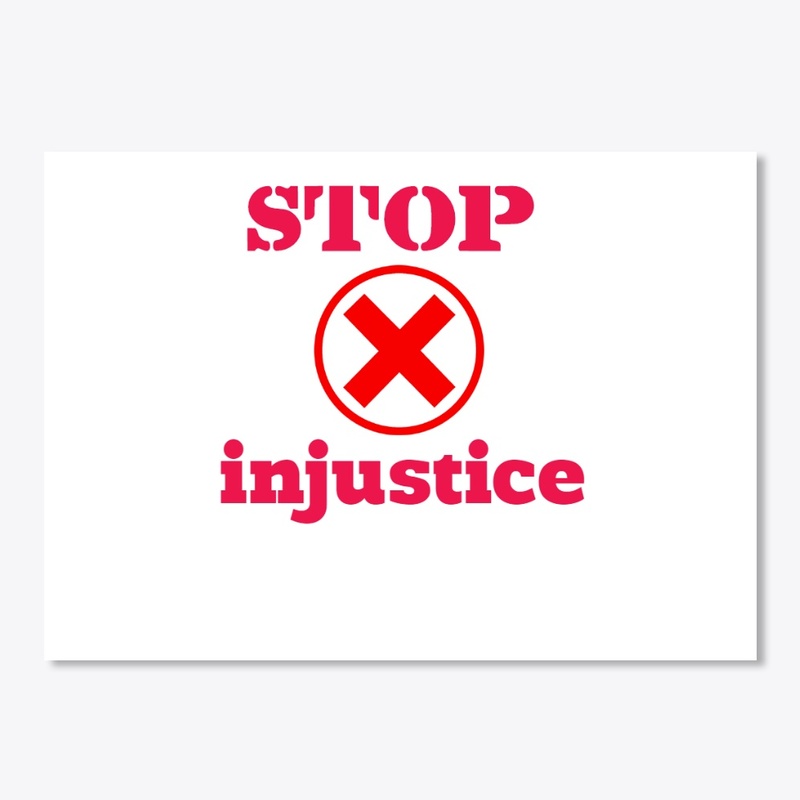 Stop Injustice with cross sign T-shirt