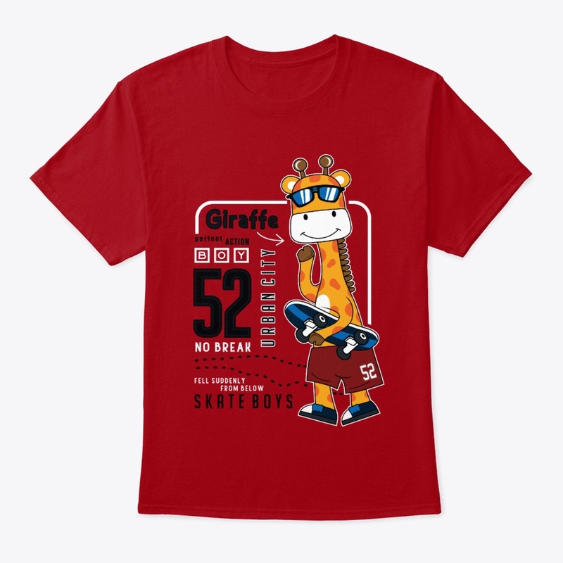 WsisW Playing Skateboard Animal Cartoon