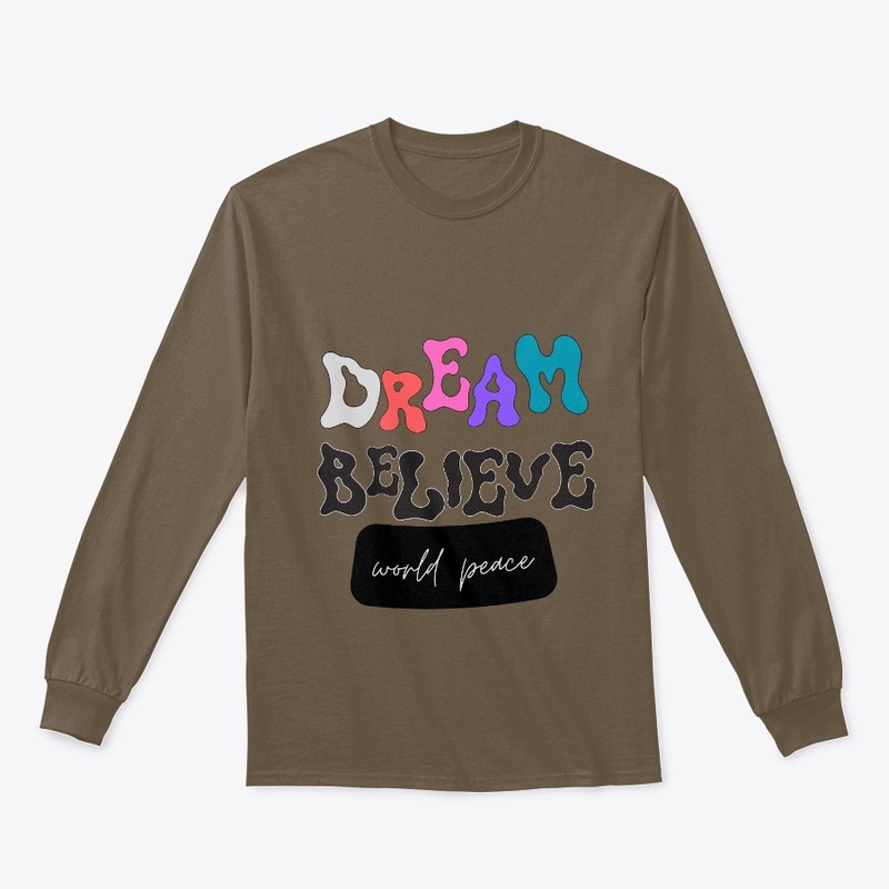 Colorful Typography Long Sleeve T Shirt
