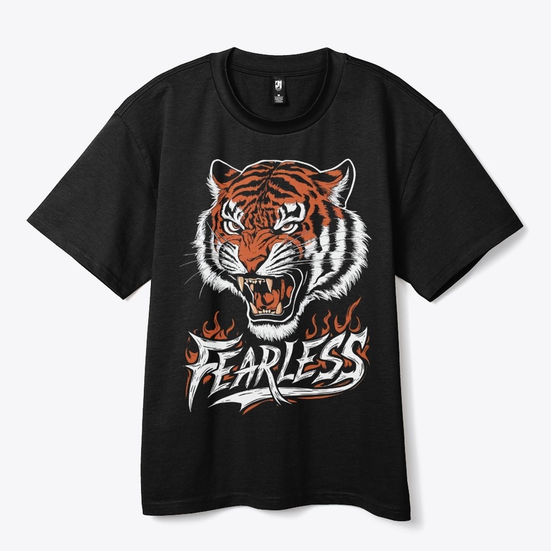Fearless Angry Tiger Face T-Shirt 
