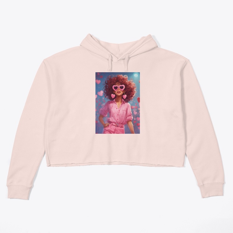 Printed crop hoodie 