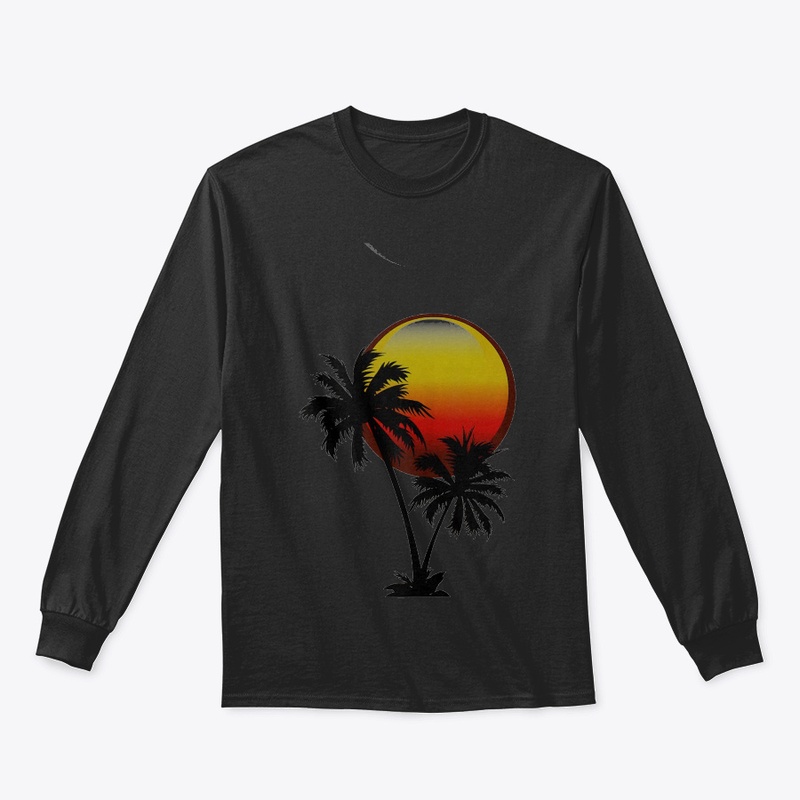 Sunset and Palm Trees Tropical