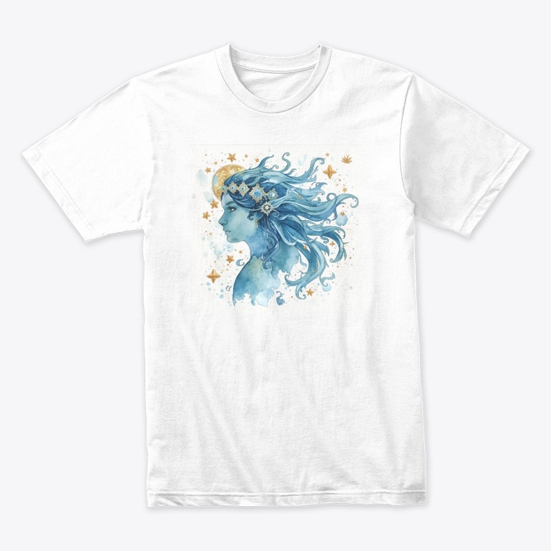 Aquarius in Blue Watercolors