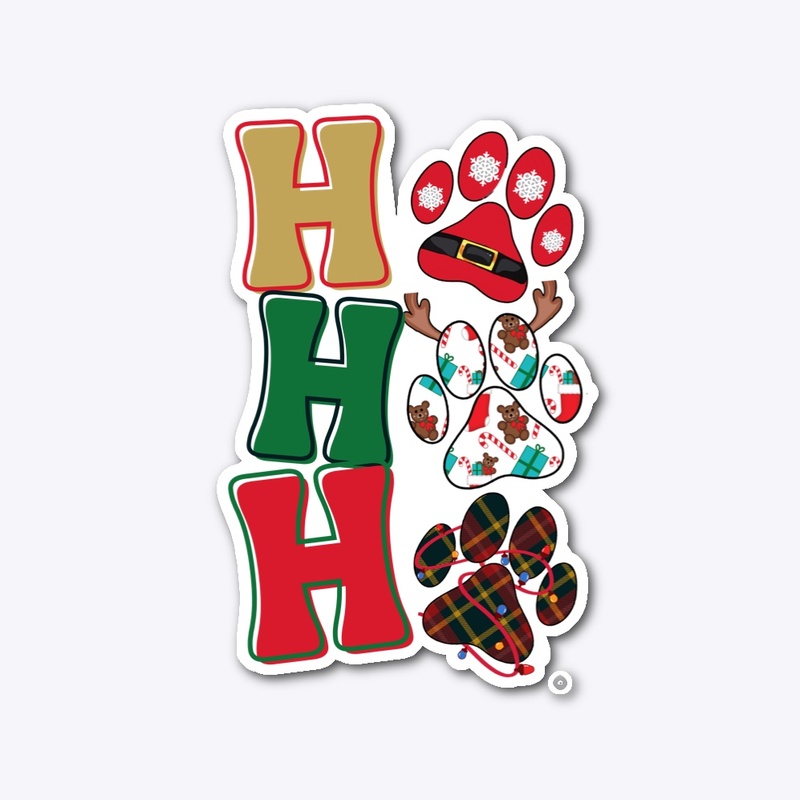 HO HO HO Dog Paw Christmas 