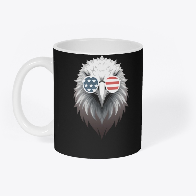Eagle Art with American Flag Sunglasses