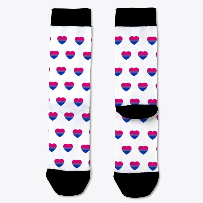 Bi Heart Dress Socks
