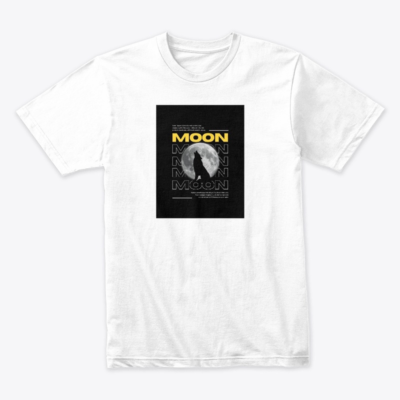 Moon Lion Graphic White Hoodie 