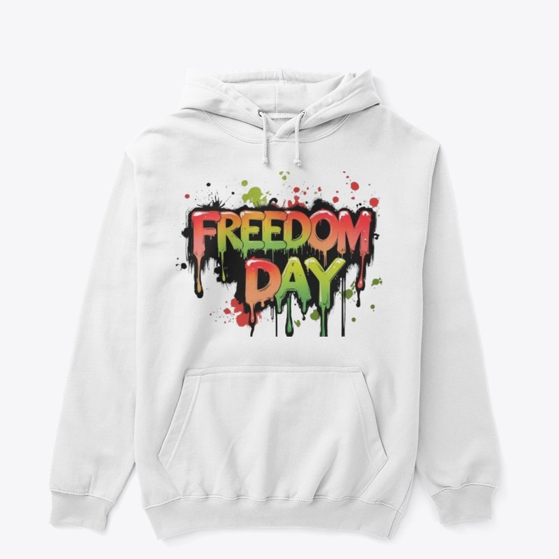 Freedom Day Drip Graffiti Design
