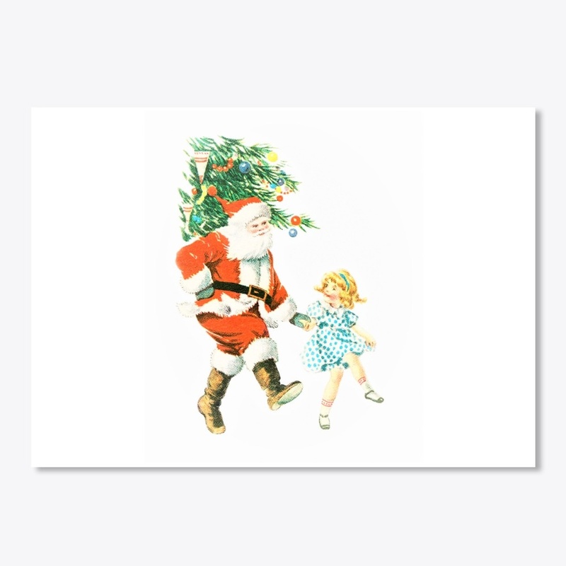 Vintage dancing Santa