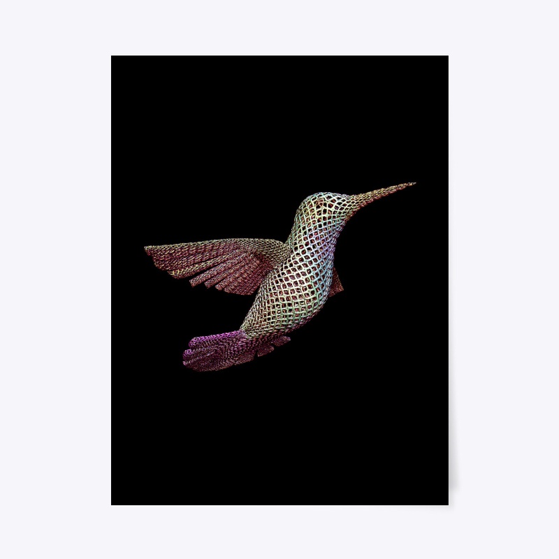 3D woven Hummingbird stylized