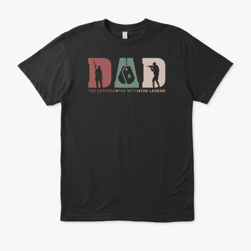 Veteran Dad Myth Legend T shirt