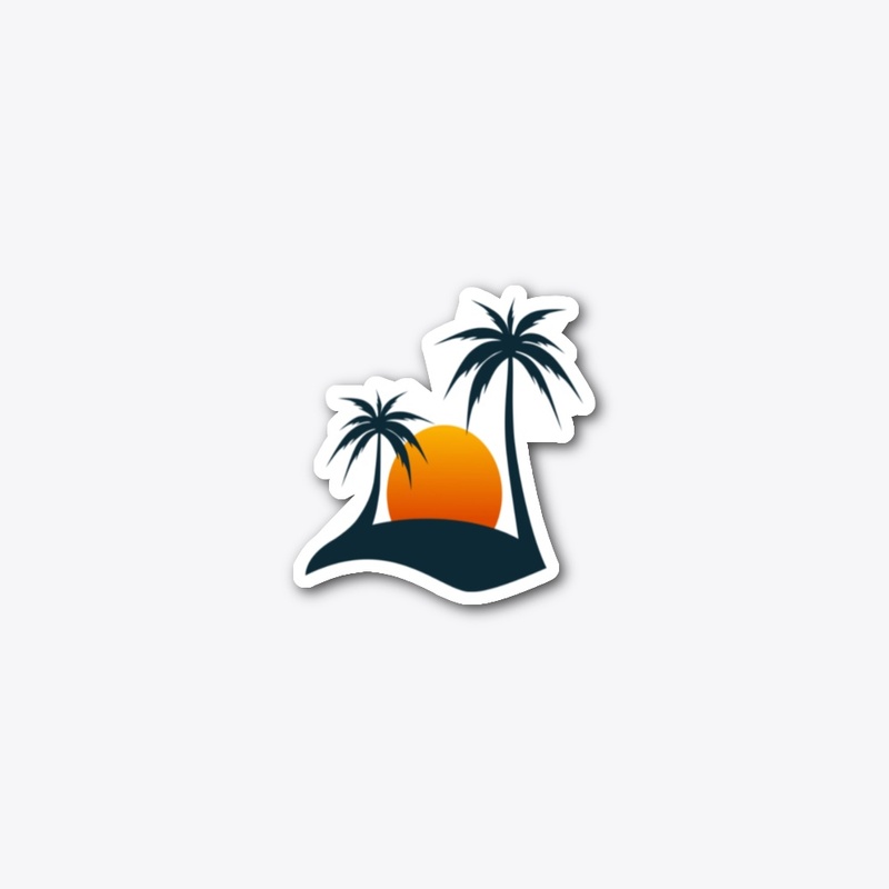 "Sun and Trees Aesthetic Die-CutSticker