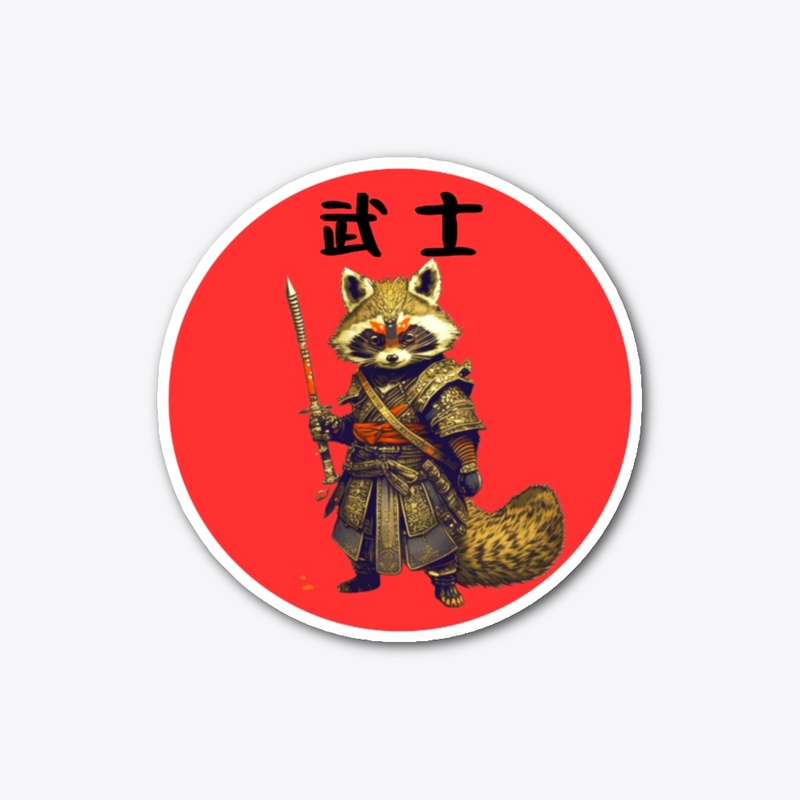 Raccoon samurai anime japonais 