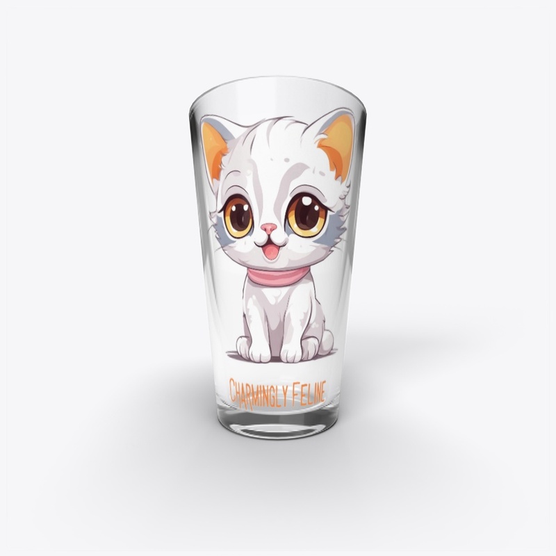Cute White Kitten with Big Eyes