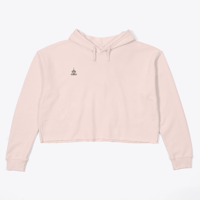 Phares Premium Pink Crop Hoodie