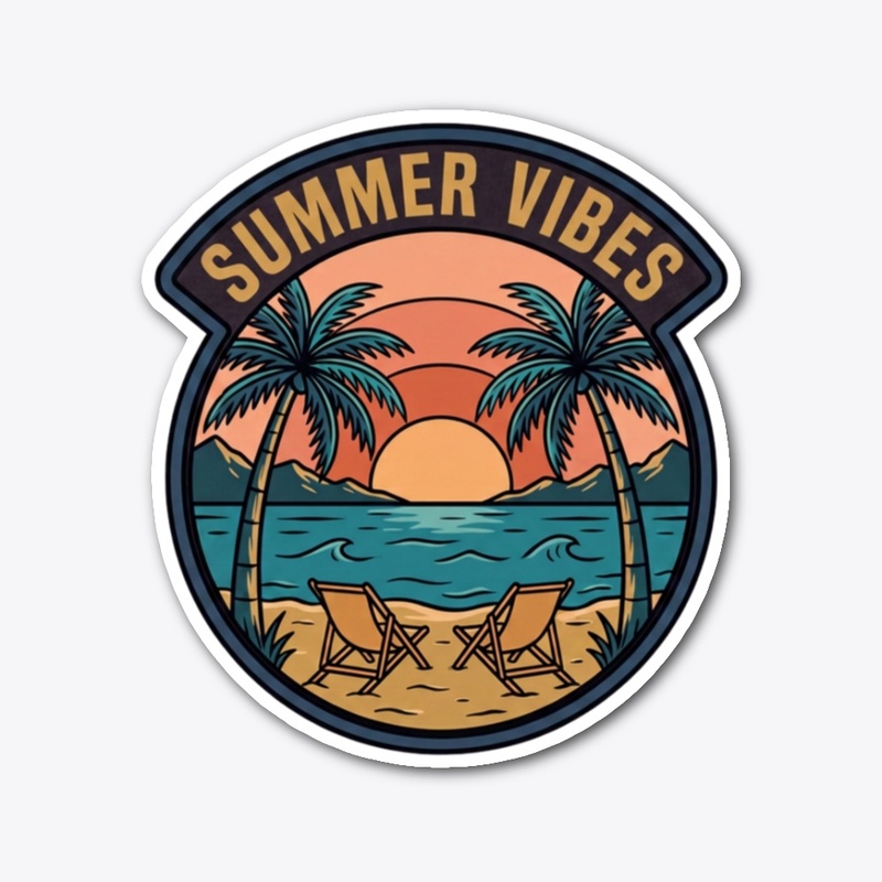Vintage Summer Vibes T-Shirt Design
