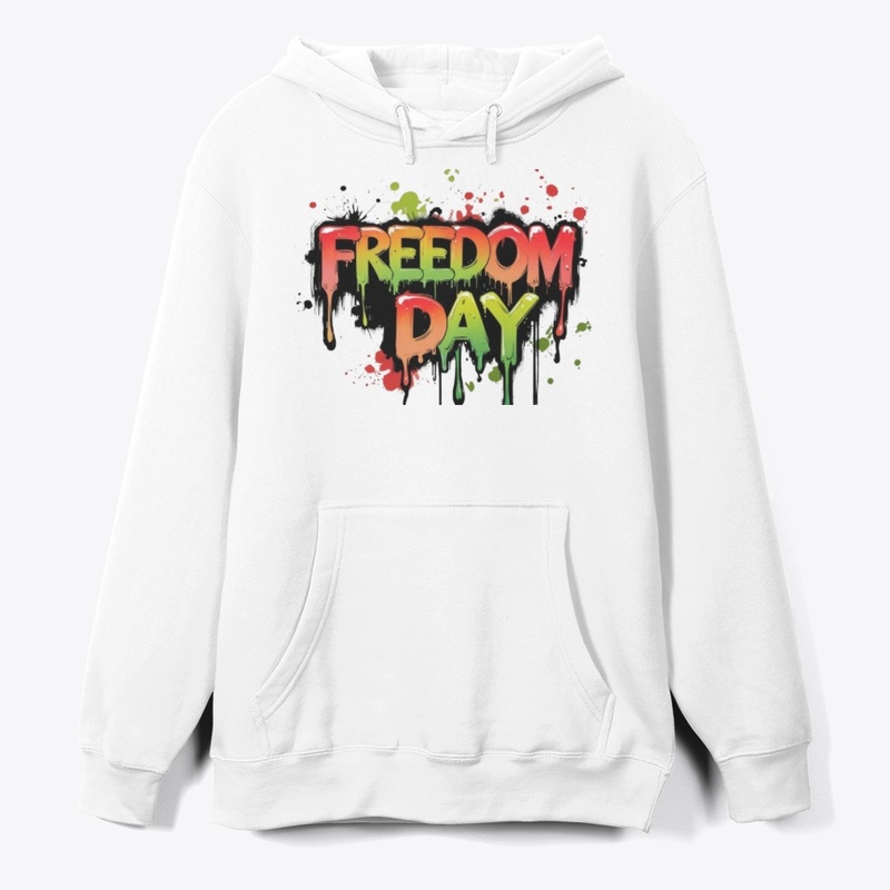 Freedom Day Drip Graffiti Design