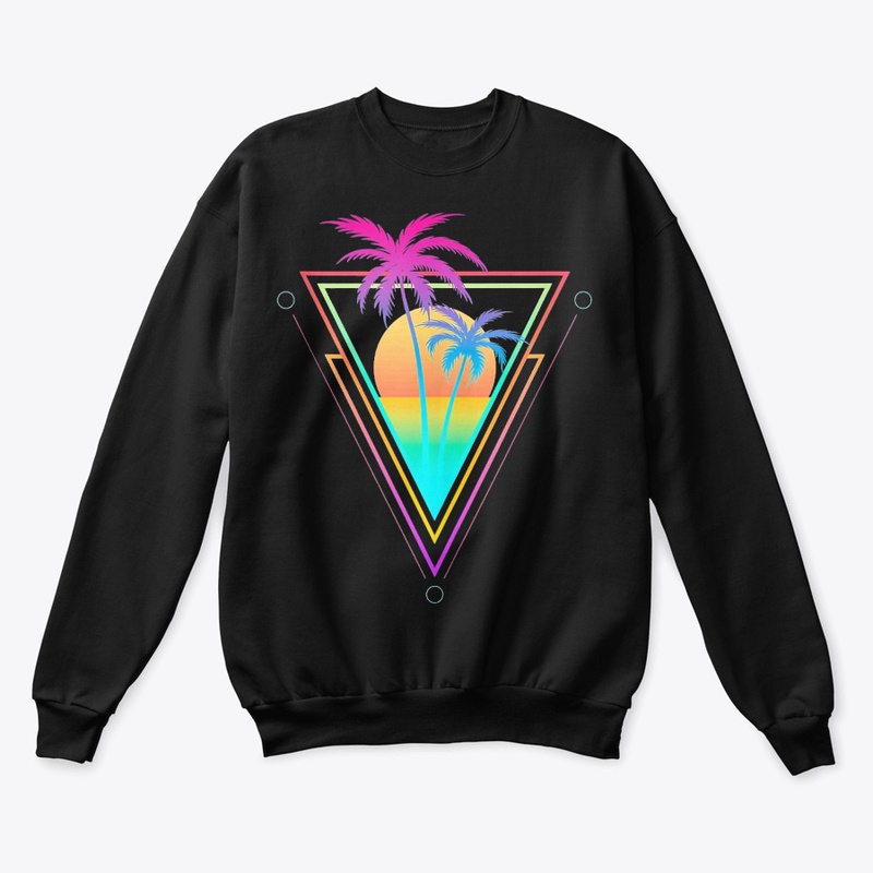 Retro 1980s 1990s Vaporwave Palm Trees