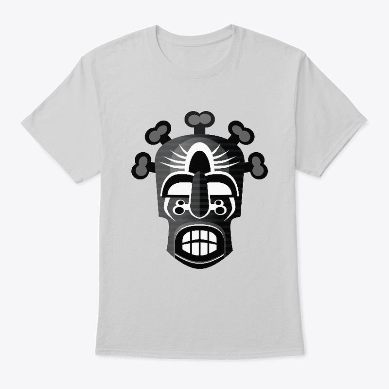 African grey warrior Tribal Mask