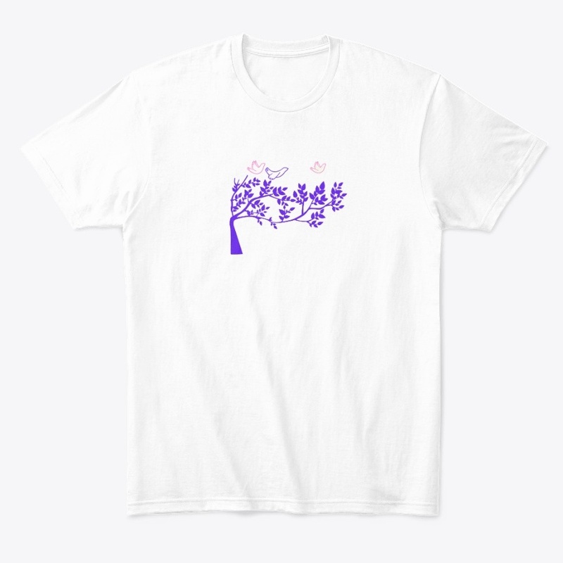 T SHIRT WITH TREE DESIGN 