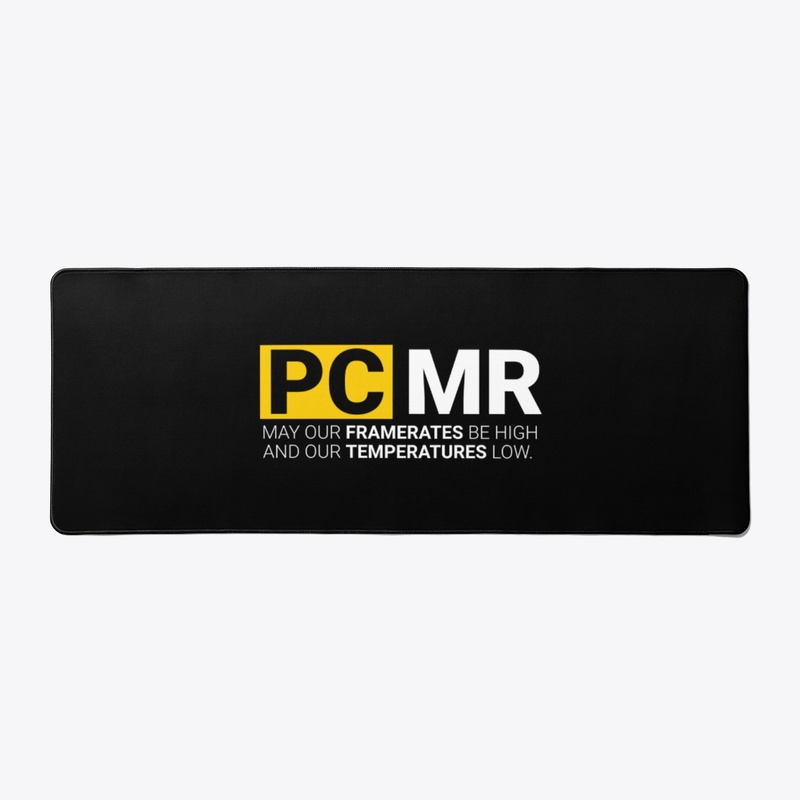 PCMR Mouse mat/Desk Pad - Centered logo