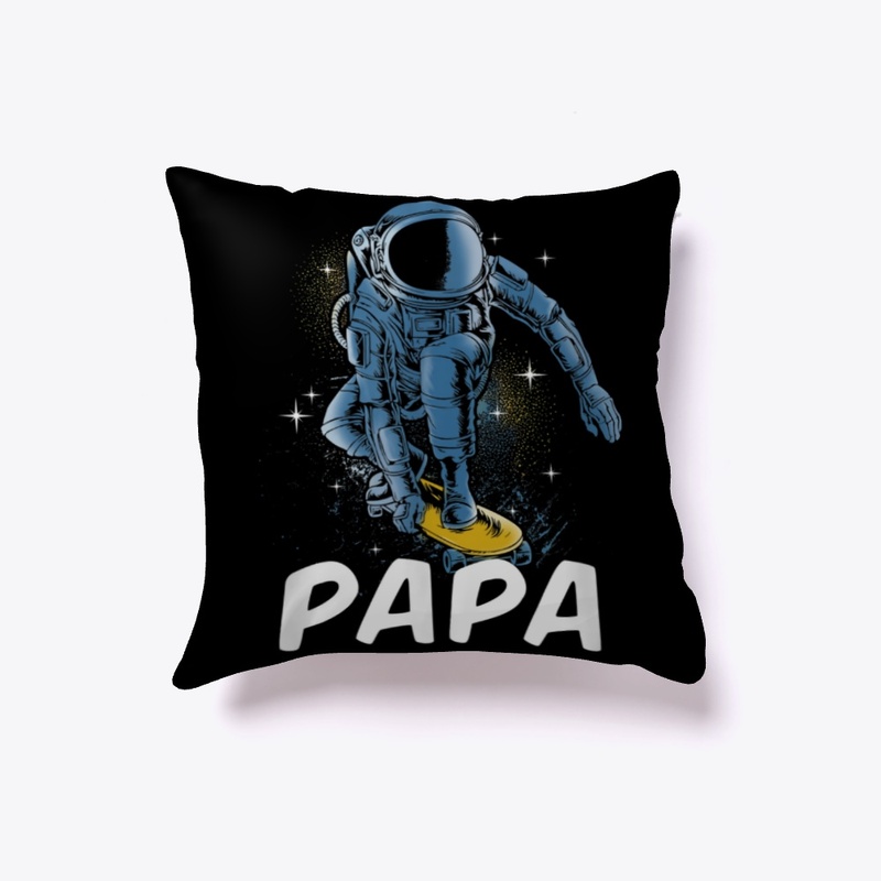 Astronaut Skateboarding  Papa