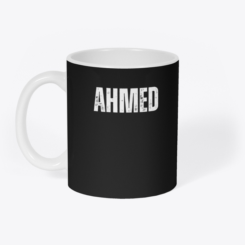 Personalized Name "Ahmed" Vintage Style