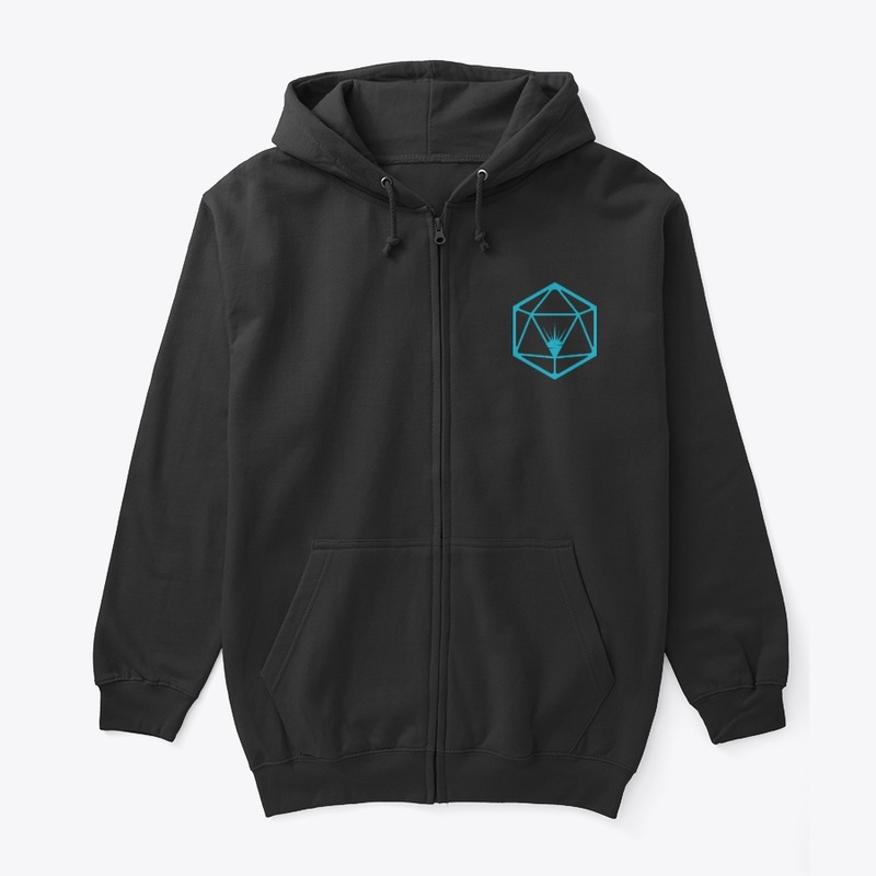 Zip Up Hoodie - Blue Logo