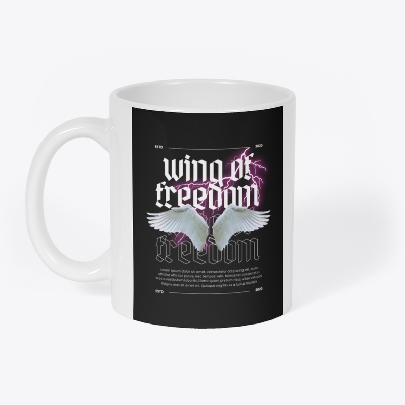 wing of freedom graphic T shirt 