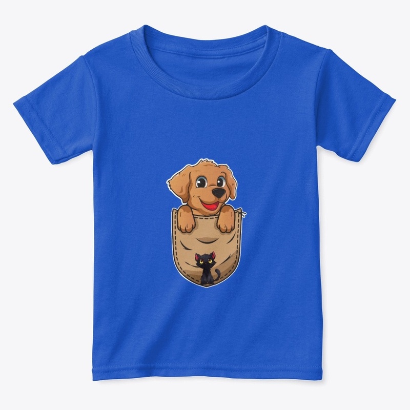 Funny dog t-shirt inside pocket