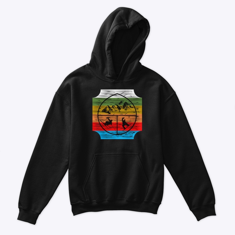 Colorful Mountain-Boarder-Skier