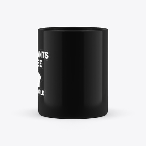 I Like Elephants And Coffee Black T-Shirt Right