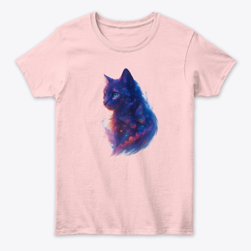Galaxy Cat Space Art T-Shirt