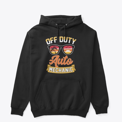 Off Duty Auto Mechanic Black Maglietta Front