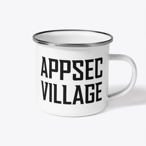Graphic Camping Mug White T-Shirt Back
