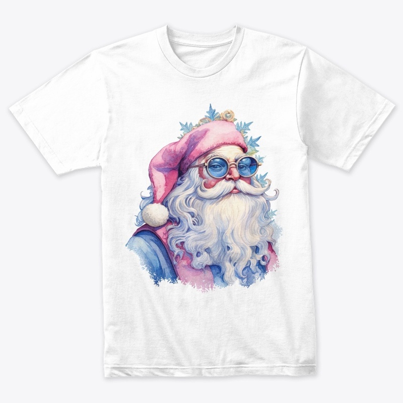 Christmas Hipster Santa with Sunglasses