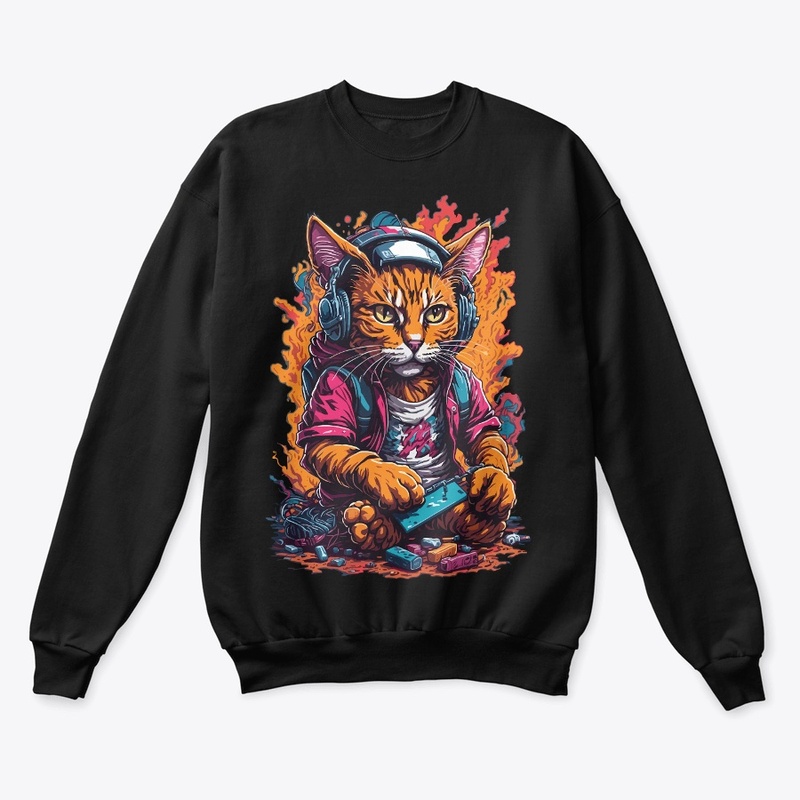 cool relaxing cat