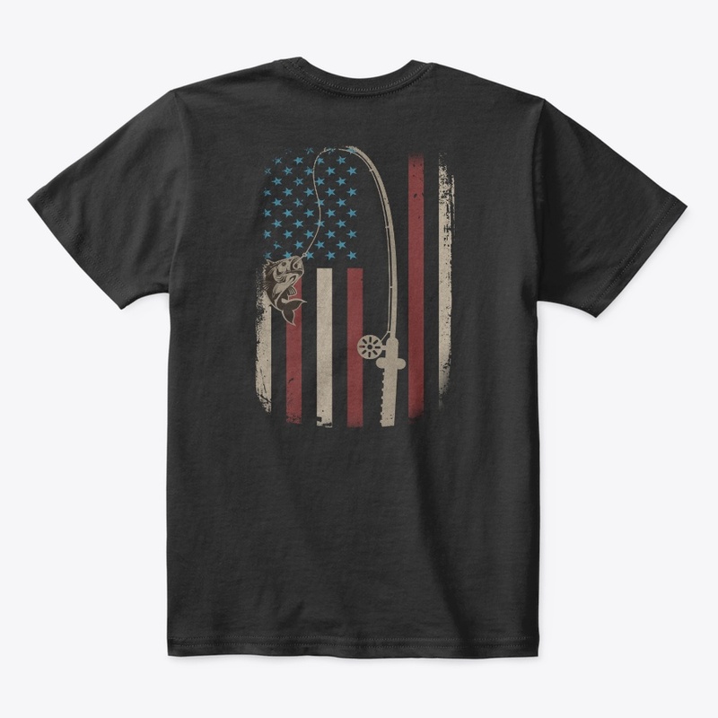 Vintage American Flag Fishing Lover