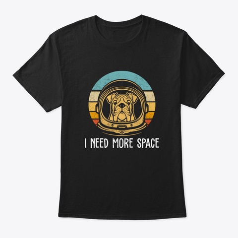 Astro English Bulldog Black T-Shirt Front