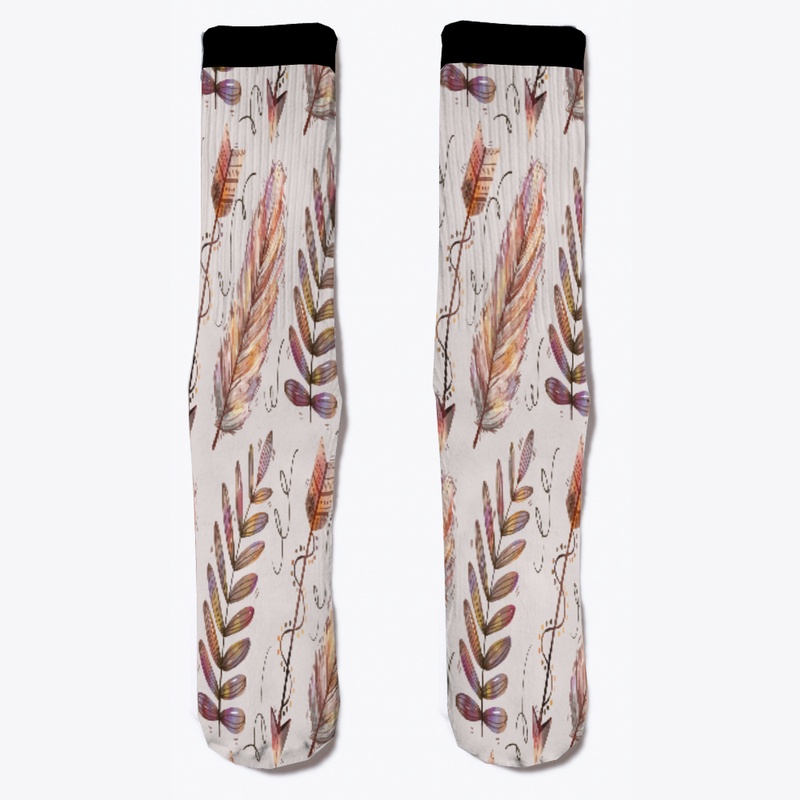 Floral pattern socks