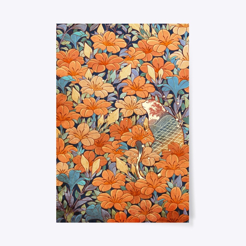Neko and flowers