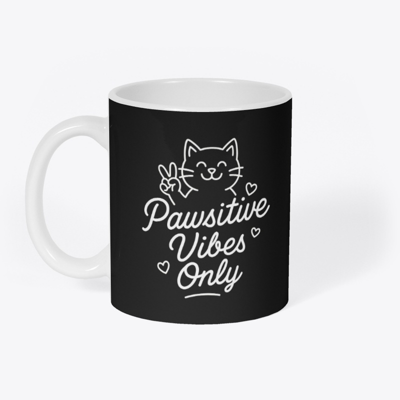 Pawsitive Vibes Only Cute Cat shirt