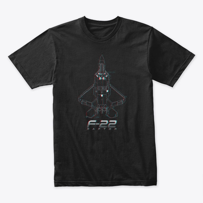 F-22 Raptor T-Shirt | Glitch Edition
