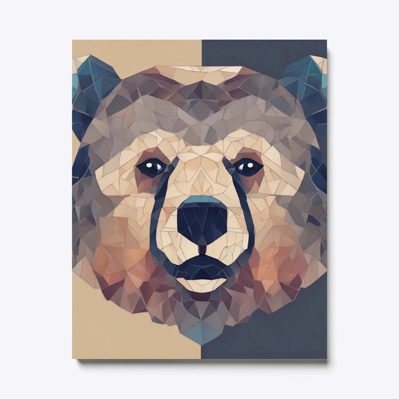 Bear Head Low Poly Design