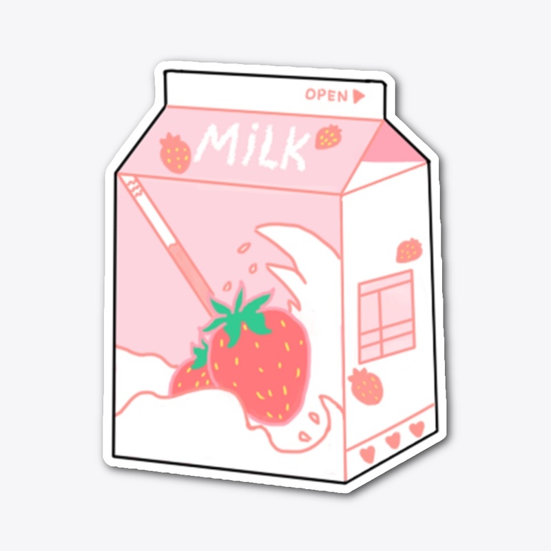 Strawberry Milk Wave Carton