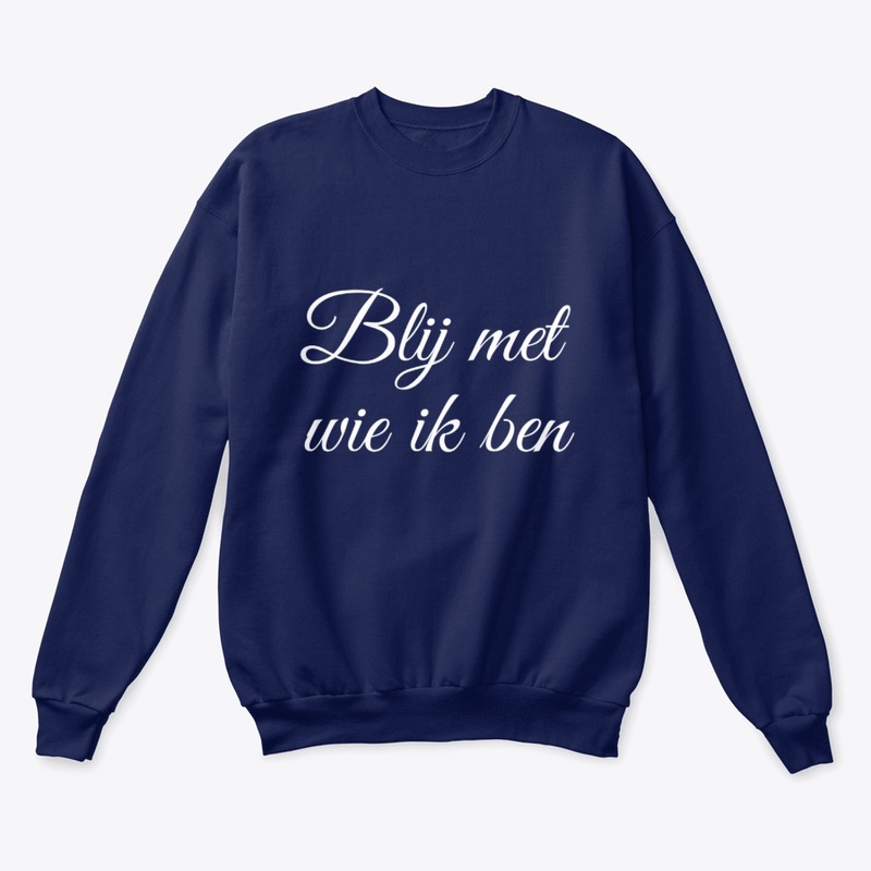 damesshirt Blij met wie ik ben 