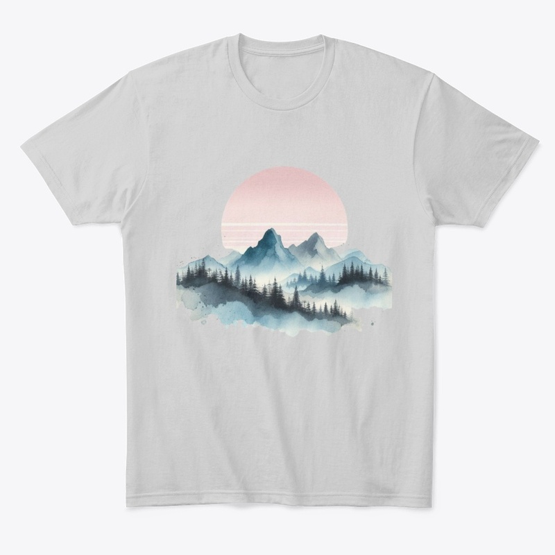 Sun and Mountains T-Shirt Design 