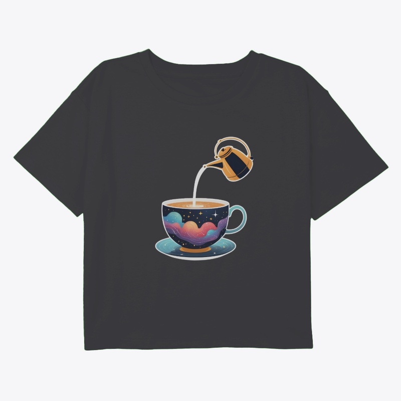 Tea Kettle Galaxy Pour with Stars Steam.