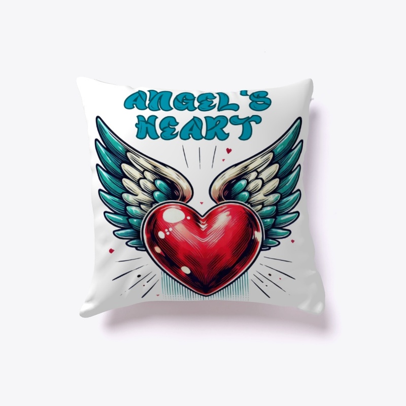 Angel's Heart with Radiant Wings